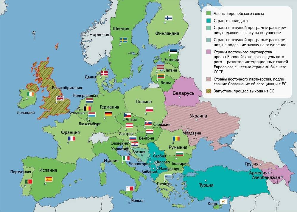 Список стран, входящих в шенгенскую зону в 2021 году
