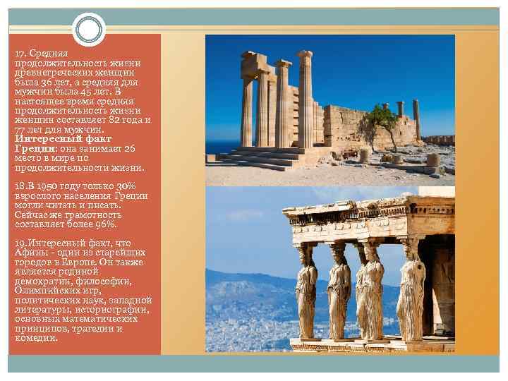 Факты о древней греции