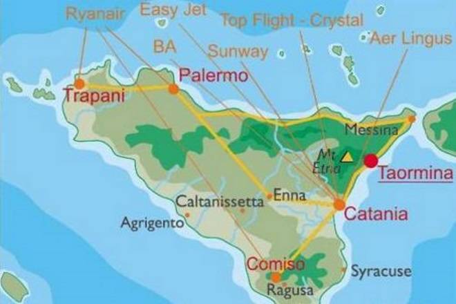 Главные аэропорты острова сицилия и их названия