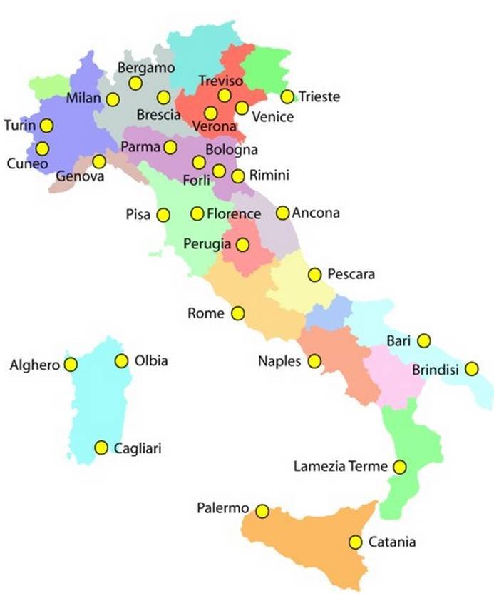 Полный список итальянских аэропортов | www.rivitalia.com