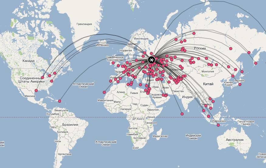 Крупнейшие аэропорты сша на карте