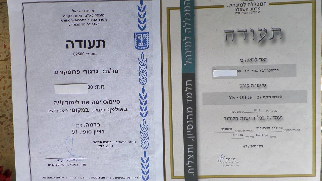 Как можно подтвердить диплом в Израиле