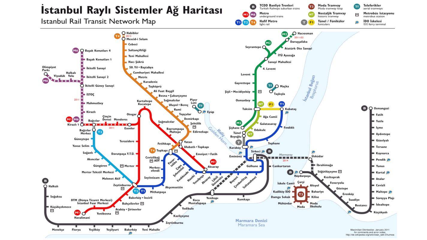 Все о карте метро стамбула: описание, режим работы, основные направления