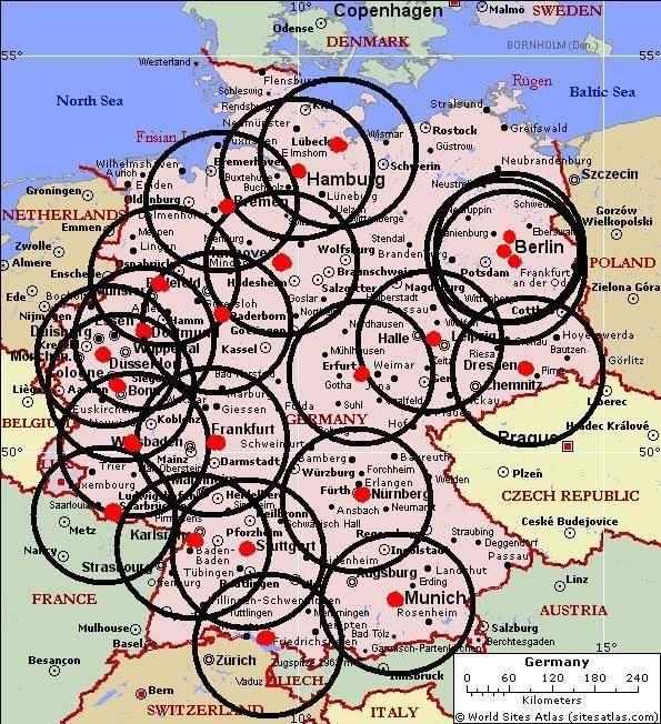 Карта германии, подробная на русском языке на туристер.ру