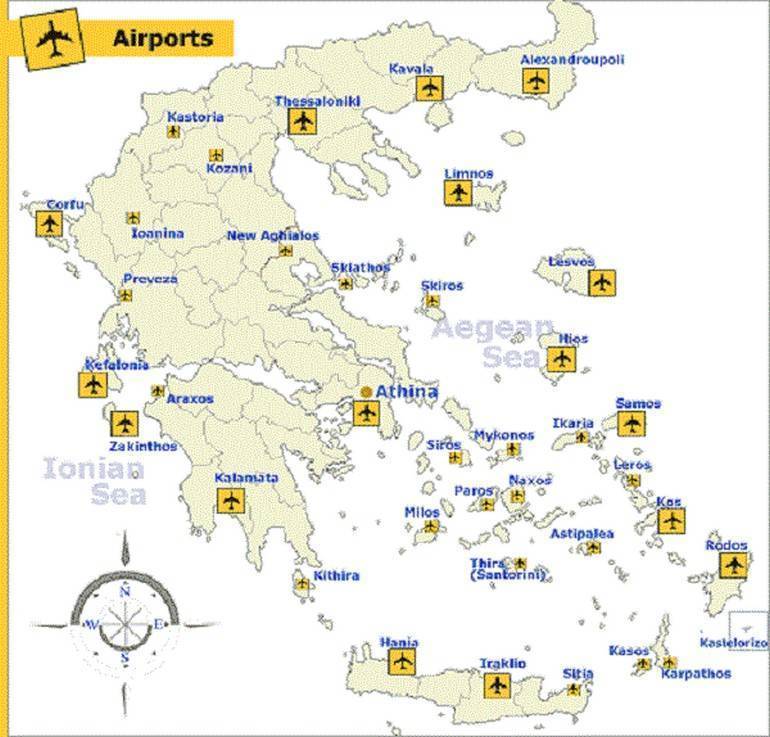 Аэропорты греции: список и описание греческих международных аэропортов, контактная информация, расположение на карте и услуги