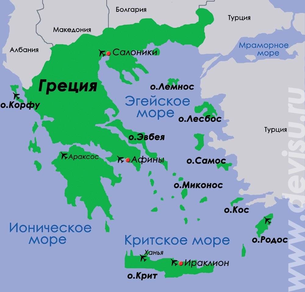 Отдых на материковой части греции