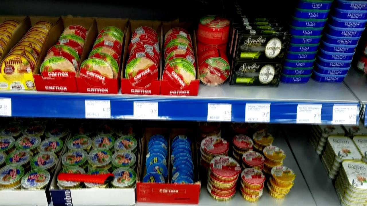 Цены на продукты в черногории